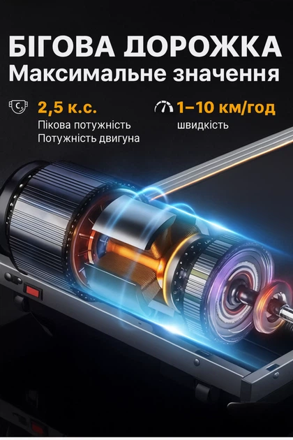 Складана бігова доріжка 3-в-1 з пультом та LED-дисплеєм - Фото 5 Складана бігова доріжка 3-в-1 з пультом та LED-дисплеєм - зображення 5