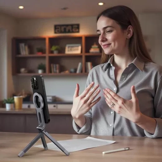 Магнітна підставка для телефону Mcdodo TB-6210 Triangle Foldable Magnetic Phone Stand Black - Фото 4 Магнітна підставка для телефону Mcdodo TB-6210 Triangle Foldable Magnetic Phone Stand Black - зображення 4