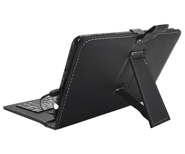 Чехол для планшета универсальный с клавиатурой Micro-USB 9.7-11" подставка Black (19003) - изображение 4