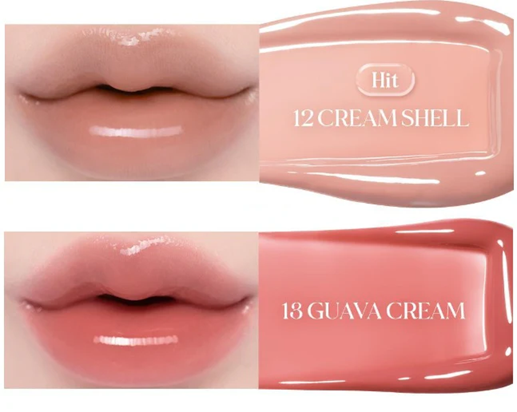 Блиск для губ у відтінку гуави Rom&nd Glasting Color Gloss No.13 Guava Cream, 4 мл - Фото 2 Блиск для губ у відтінку гуави Rom&nd Glasting Color Gloss No.13 Guava Cream, 4 мл - зображення 2