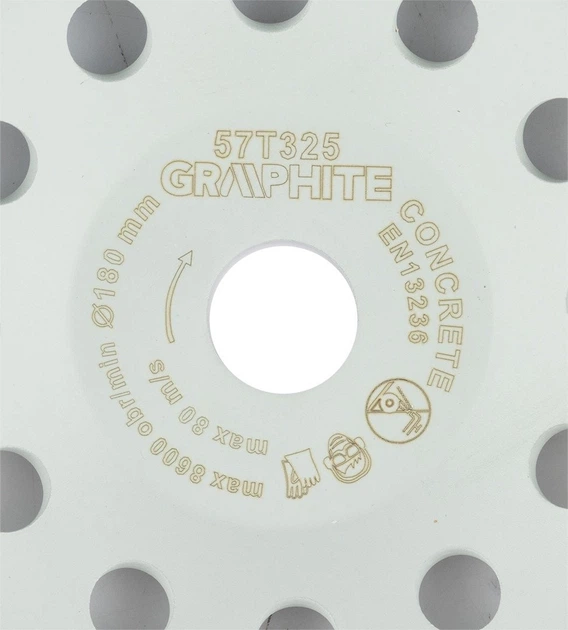 Диск алмазний Graphite шліфувальний 180 x 22.2 мм (5902062118929) - зображення 3