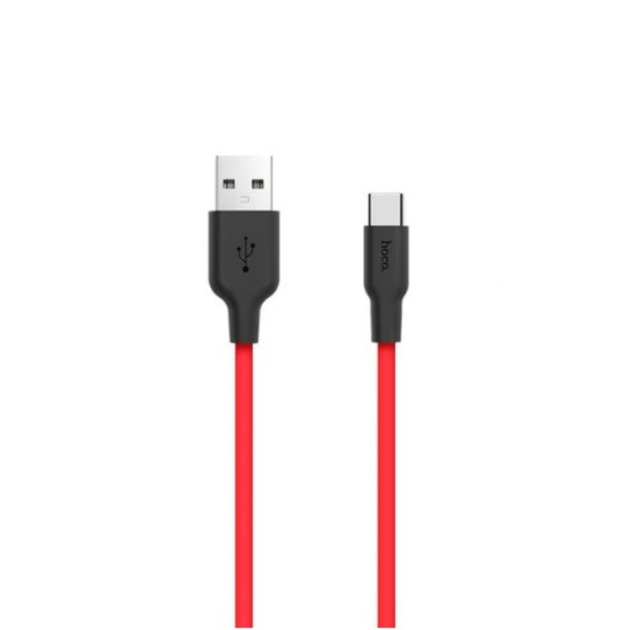 Кабель HOCO X21 USB to Type-C 2A, 1m, silicone, TPE connectors, Red - Фото 1 Кабель HOCO X21 USB to Type-C 2A, 1m, silicone, TPE connectors, Red - изображение 1