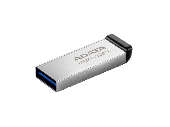 USB флеш накопичувач ADATA USB 3.2 UR 350 128Gb Silver/Black - Фото 2 USB флеш накопичувач ADATA USB 3.2 UR 350 128Gb Silver/Black - изображение 2