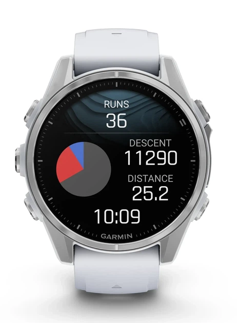 Спортивний годинник Garmin Fenix 8 43mm AMOLED Silver with Whitestone Silicone Band (010-02903-00) - Фото 4 Спортивний годинник Garmin Fenix 8 43mm AMOLED Silver with Whitestone Silicone Band (010-02903-00) - изображение 4