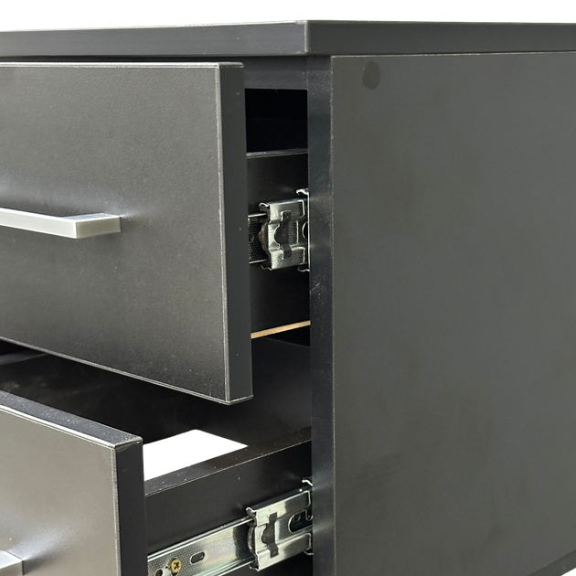 Банкетка для взуття Mzavod Каліфорнія-1R 100 см велюр світло-сірий/чорний (CF-1R-100-VLR6-5-9005) - зображення 7