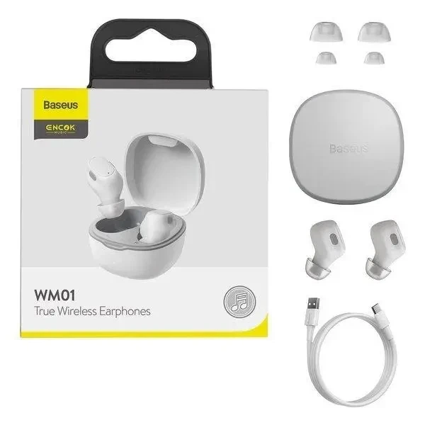 Навушники TWS Baseus Encok WM01 White (NGWM01-02) - изображение 2