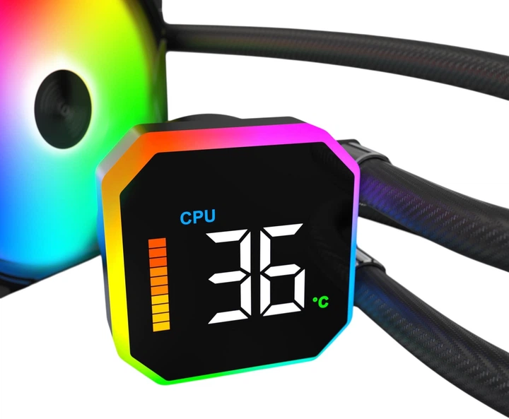 Система рідинного охолодження Montech HyperFlow Digital 240 Black - зображення 5