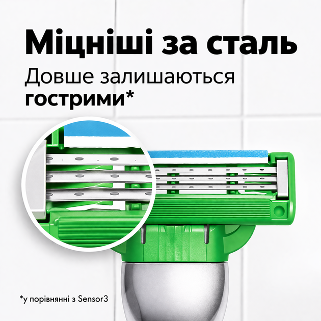 Картридж Gillette Mach3 (4) Sensitive без упаковки - изображение 2