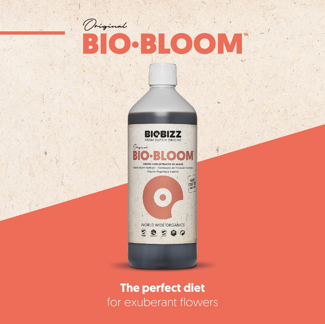 Bio-Bloom BIOBIZZ 1L органічне добриво на період цвітіння - Фото 2 Bio-Bloom BIOBIZZ 1L органічне добриво на період цвітіння - зображення 2