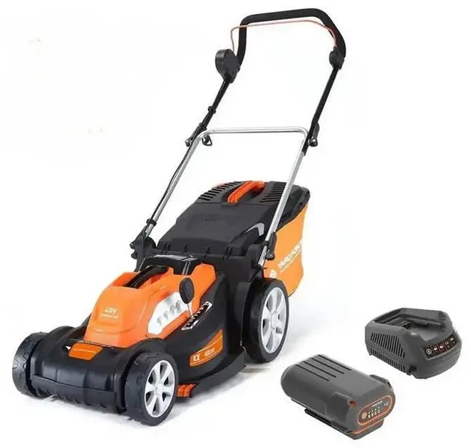 Газонокосарка акумуляторна Yard Force LM G37 40V Cordless Lawnmower для газону самохідна косарка для будинку з регулюванням висоти скошування для площі до 500 м2 - изображение 2