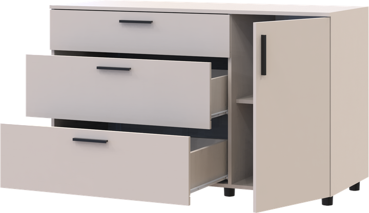 Комод Doros Торн Кашемир 3Ш/1Д 135х51.6х80 (41510187) - изображение 4