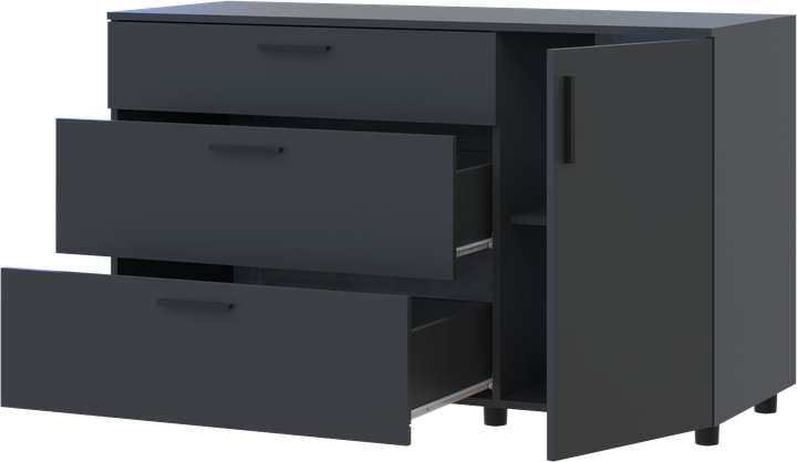 Комод Doros Торн Антрацит 3Ш/1Д 135х51.6х80 (41510185) - изображение 4