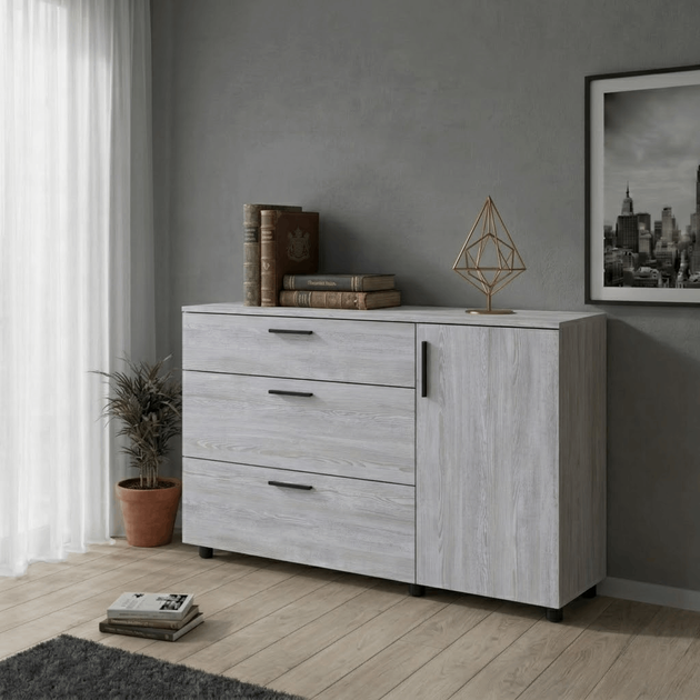 Комод Doros Торн Сосна Натти 3Ш/1Д 135х51.6х80 (41510179) - Фото 6 Комод Doros Торн Сосна Натти 3Ш/1Д 135х51.6х80 (41510179) - изображение 6