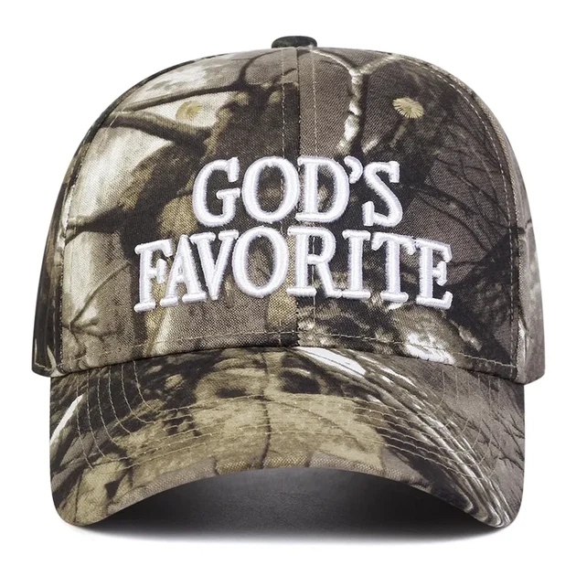 Бейсболка з написом god’s favorite хакі - Фото 3 Бейсболка з написом god’s favorite хакі - зображення 3
