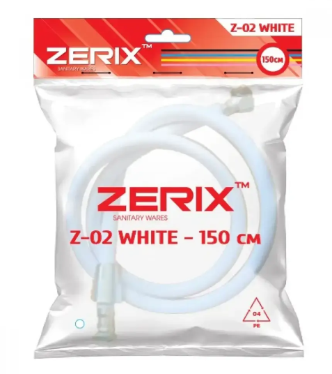 Шланг для душу Zerix силіконовий 150 см білий (3069) - зображення 2