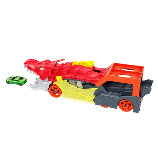 Набір Автовозів Хот Вілс Битва транспортерів з 10 машинками Hot Wheels City Battling Creature Transports (HNR38) - Фото 4 Набір Автовозів Хот Вілс Битва транспортерів з 10 машинками Hot Wheels City Battling Creature Transports (HNR38) - зображення 4