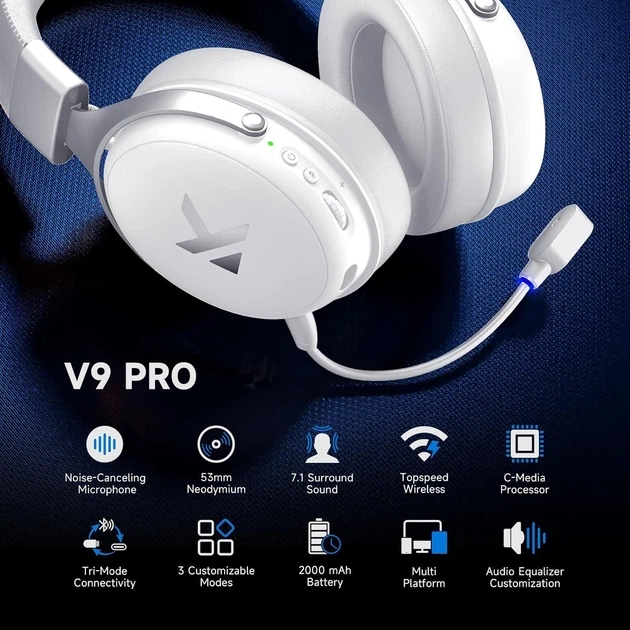 Наушники беспроводные MCHOSE V9 Pro White (6973654168805) - Фото 2 Наушники беспроводные MCHOSE V9 Pro White (6973654168805) - изображение 2