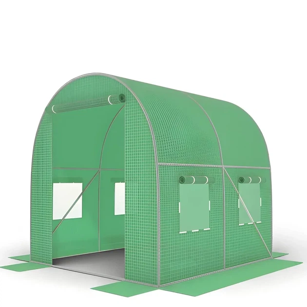 Садовая теплица парник 4 м² (2х2х2 м) армированная пленка UV-4 оцинкованный каркас Зеленая - Фото 2 Садовая теплица парник 4 м² (2х2х2 м) армированная пленка UV-4 оцинкованный каркас Зеленая - изображение 2