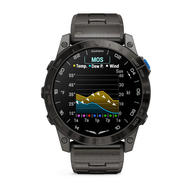 Смарт-годинник Garmin D2 Mach 1 Pro with Vented Titanium Bracelet (010-02804-80/81) - зображення 6