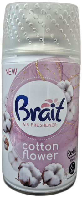 Освежитель воздуха Brait Cotton Flower сменный баллон 250 мл - Фото 1 Освежитель воздуха Brait Cotton Flower сменный баллон 250 мл - изображение 1