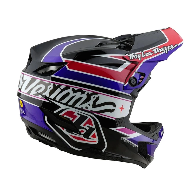 Велошлем TLD D4 Polyacrylite Helmet Linear Black/Purple M Troy Lee