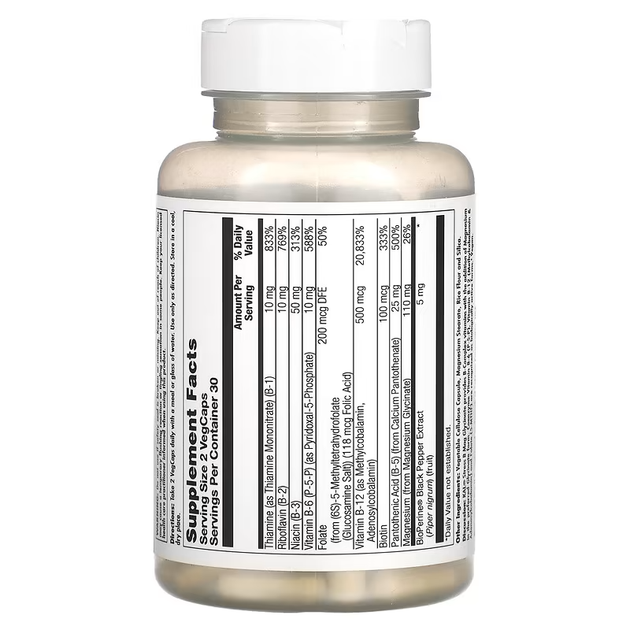 Стрес В комплекс із магнієм гліцинатом KAL (Stress B Mag Glycinate) 60 капсул CAL89160 - зображення 2