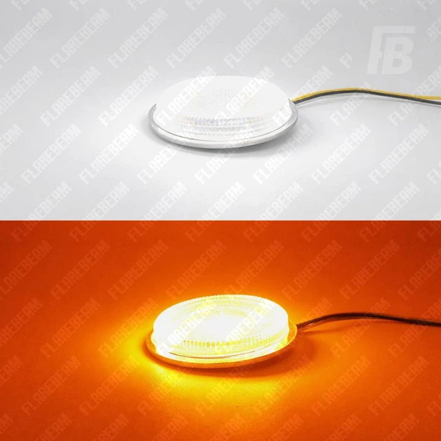 Фонари 2IN-07 для мотоциклов Harley-Davidson светодиодные (LED) Ø2 дюйма 2 шт. (белый + оранжевый) - изображение 4