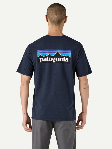 Koszulka męska z nadrukiem Patagonia 38504-NENA S Granatowa (800070336117) - obraz 2