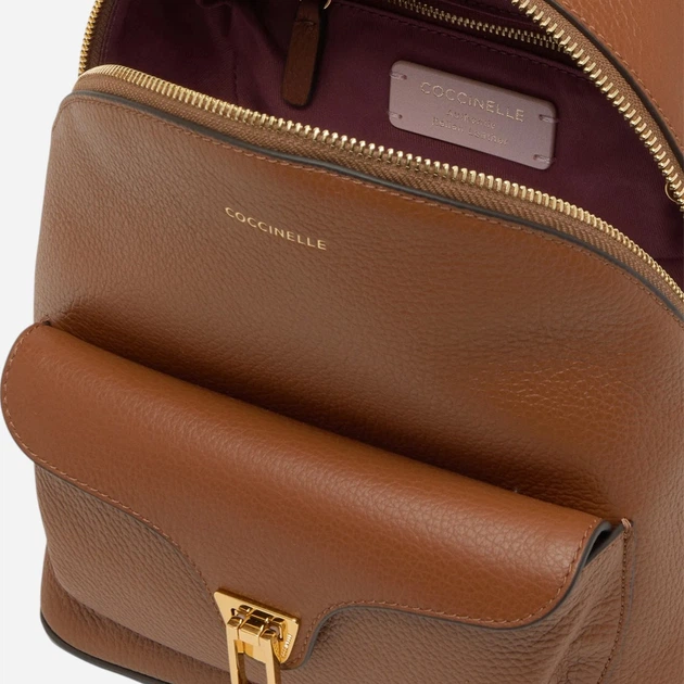 Plecak damski skórzany Coccinelle E1TFK140101-W11 Brązowy (800070354184) - obraz 5