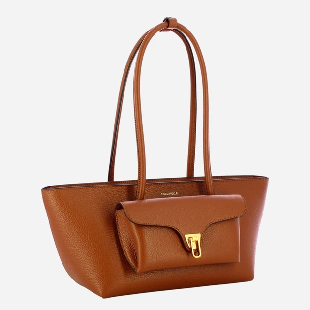 Torba damska skórzana Coccinelle E1T8A110301-W11 Brązowa (800070354183) - obraz 4