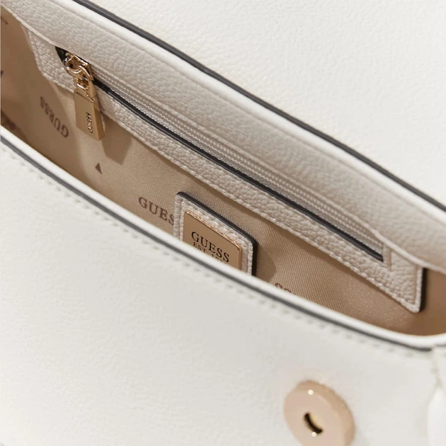 Сумка жіноча зі штучної шкіри маленька Guess HWBG9918190-OFF Біла (800070352386) - зображення 3