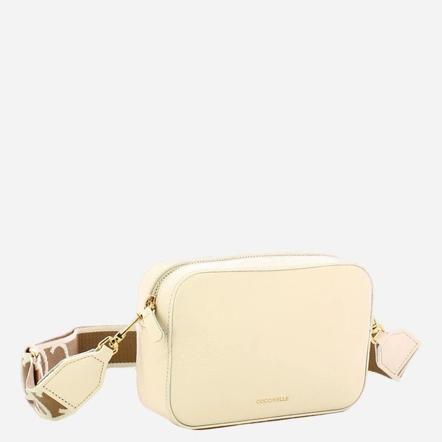 Torebka crossbody damska skórzana Coccinelle E5MN555I101-N17 Mleczna (800070354227) - obraz 3