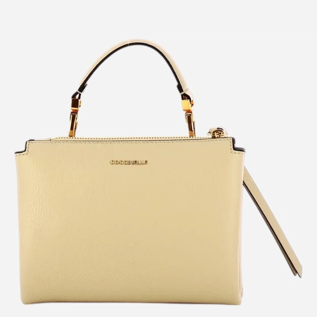Torebka crossbody damska skórzana Coccinelle E1MD555B701-N64 Piaskowa (800070354168) - obraz 2