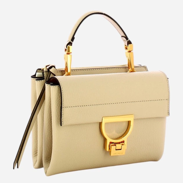 Torebka crossbody damska skórzana Coccinelle E1MD555B701-N64 Piaskowa (800070354168) - obraz 3