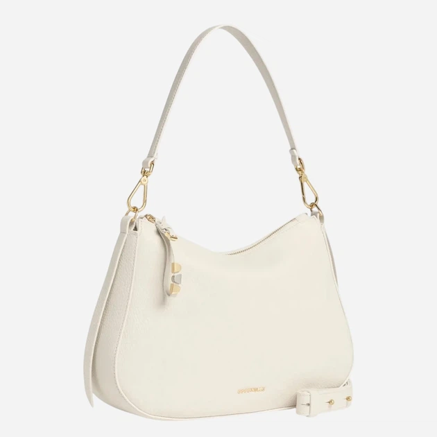 Сумка крос-боді через плече жіноча з натуральної шкіри середня Coccinelle E1U45130201-N17 Біла (800070354199) - зображення 3