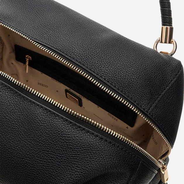Сумка крос-боді через плече жіноча зі штучної шкіри велика Guess HWBG9918060-BLA Чорна (800070352382) - зображення 4