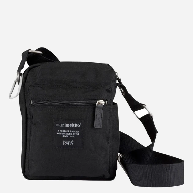 Сумка планшет через плече жіноча тканинна маленька Marimekko 92517999 Чорна (800070313313) - зображення 1