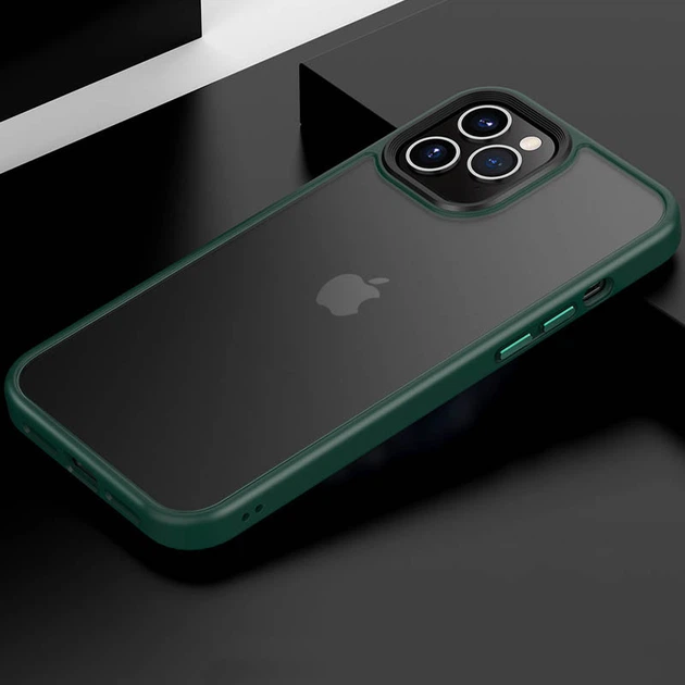 TPU+PC чохол Metal Buttons для Apple iPhone 13 Pro (6.1") Зелений Без бренду - Фото 2 TPU+PC чохол Metal Buttons для Apple iPhone 13 Pro (6.1") Зелений Без бренду - зображення 2