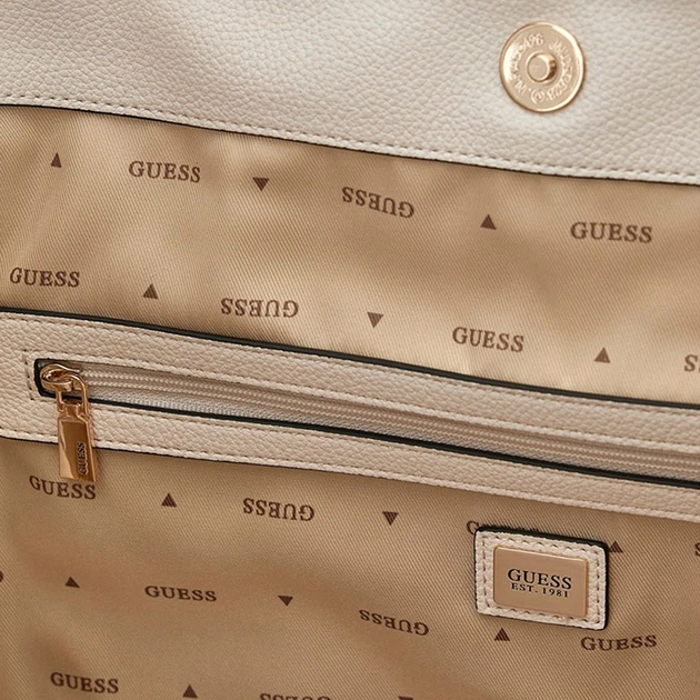 Сумка шопер жіноча зі штучної шкіри Guess HWBG9918020-OFF Біла (800070352380) - зображення 3