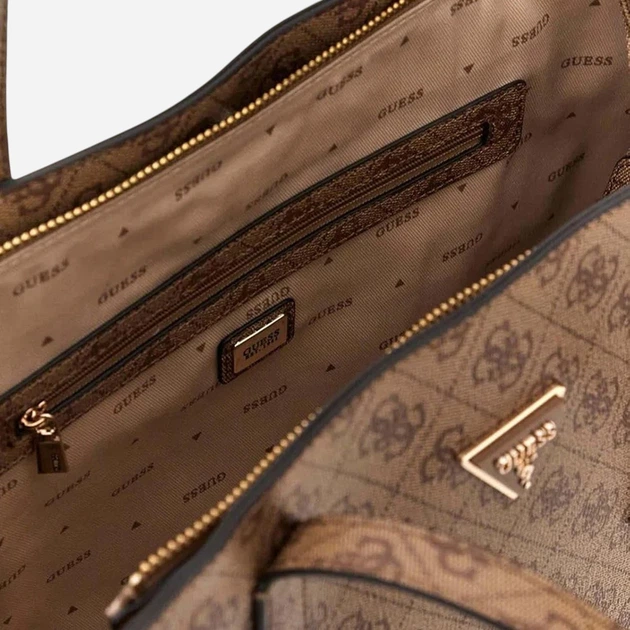 Сумка шопер жіноча зі штучної шкіри Guess HWSG6974230-LTL Коричнева (800070352390) - зображення 3