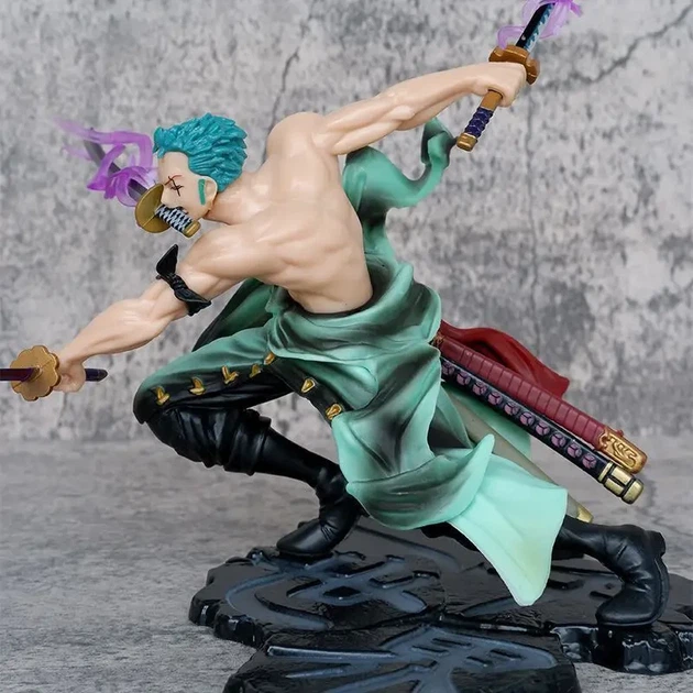 Колекційна Фігурка Зоро на підставці з аніме Ван Піс One piece Luffy Roronoa Zoro 10 см - Фото 4 Колекційна Фігурка Зоро на підставці з аніме Ван Піс One piece Luffy Roronoa Zoro 10 см - зображення 4