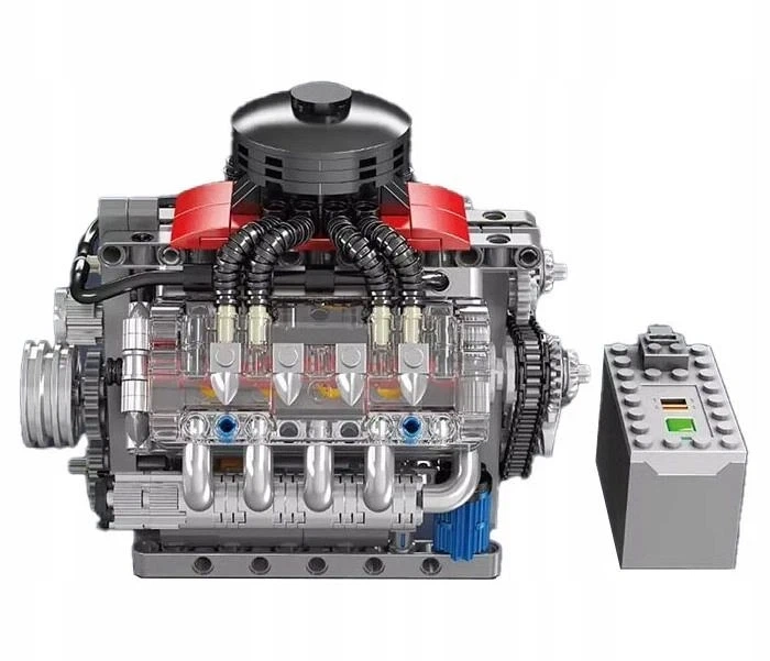 Моторизованный конструктор Chevrolet Chevy V8 LSX 454 (487 деталей) реалистичная модель автомобильного двигателя с коробочкой - Фото 7 Моторизованный конструктор Chevrolet Chevy V8 LSX 454 (487 деталей) реалистичная модель автомобильного двигателя с коробочкой - изображение 7