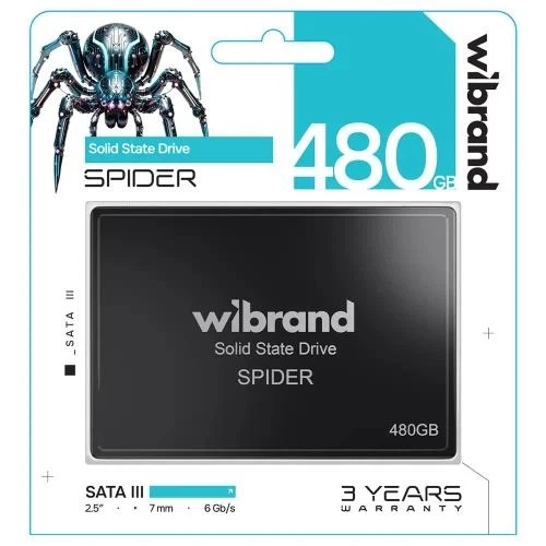 Твердотельный накопитель SSD 480Gb, Wibrand Spider, SATA3, 2.5" (WI2.5SSD/SP480GBST) - изображение 3