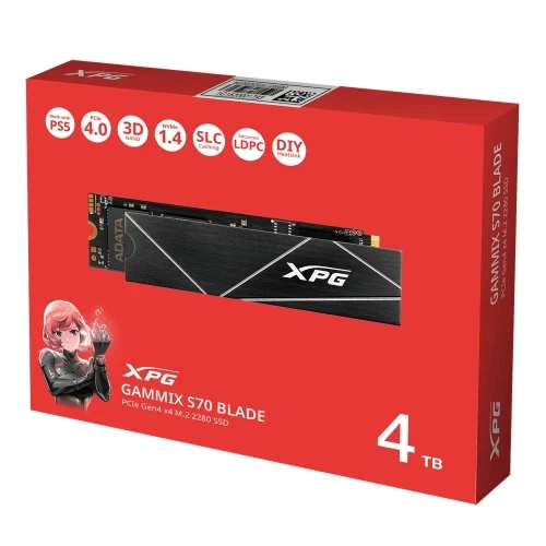 Твердотельный накопитель SSD 4Tb, ADATA XPG Gammix S70 Blade, PCI-E 4.0 x4, M.2 (AGAMMIXS70B-4T-CS) - изображение 5