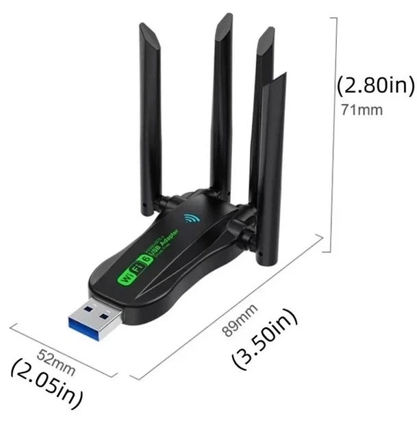 Адаптер WIFI6 адаптер AX900+Bluetooth 5.4 Plug and play. 4 Антенны - изображение 5