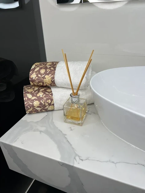Набор махровых полотенец Belizza Didjital 2в1 Versace Баня+лицо 100% хлопок - Фото 2 Набор махровых полотенец Belizza Didjital 2в1 Versace Баня+лицо 100% хлопок - изображение 2