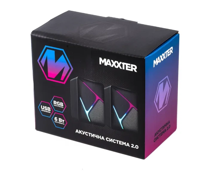 Акустическая система Maxxter CSP-U004RGB, 6 Вт, USB, RGB, черная, уценка (мятая упаковка) - Фото 4 Акустическая система Maxxter CSP-U004RGB, 6 Вт, USB, RGB, черная, уценка (мятая упаковка) - изображение 4