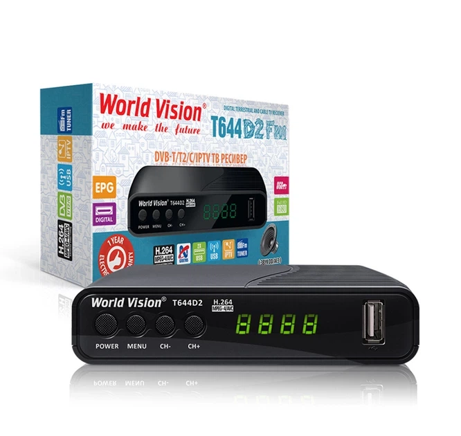 ТВ-ресівер World Vision T644D2 Fm DVB-T2 - Фото 3 ТВ-ресівер World Vision T644D2 Fm DVB-T2 - зображення 3