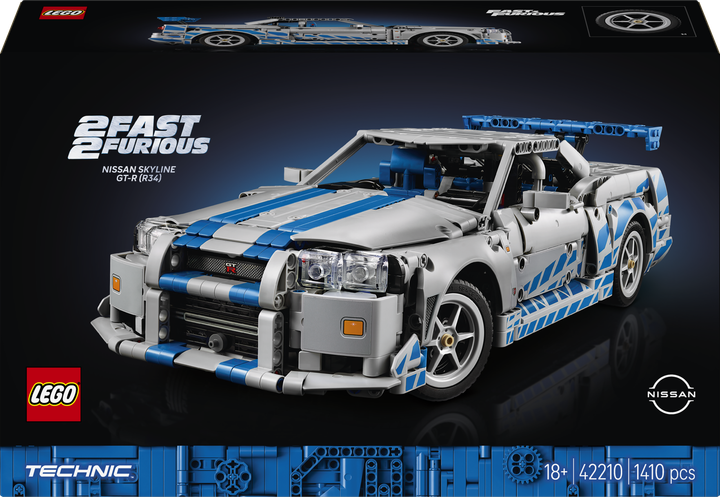 Klocki konstrukcyjne LEGO Technic Samochód Nissan Skyline GT-R (R34) z filmu Za szybcy, za wściekli 1410 elementów (42210) - Zdjęcie 1 Klocki konstrukcyjne LEGO Technic Samochód Nissan Skyline GT-R (R34) z filmu Za szybcy, za wściekli 1410 elementów (42210) - obraz 1