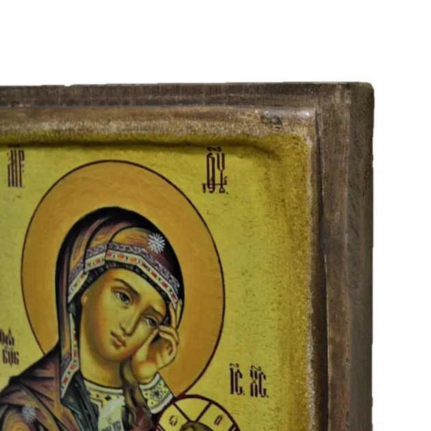 Ікона "Пресвята Богородиця Втамуй моя печалі" на дереві 11х9 см - Фото 3 Ікона "Пресвята Богородиця Втамуй моя печалі" на дереві 11х9 см - зображення 3